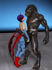 Girl sex with orc 3d