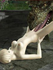 Girl sex with orc 3d
