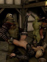 Elf fucked by orcs